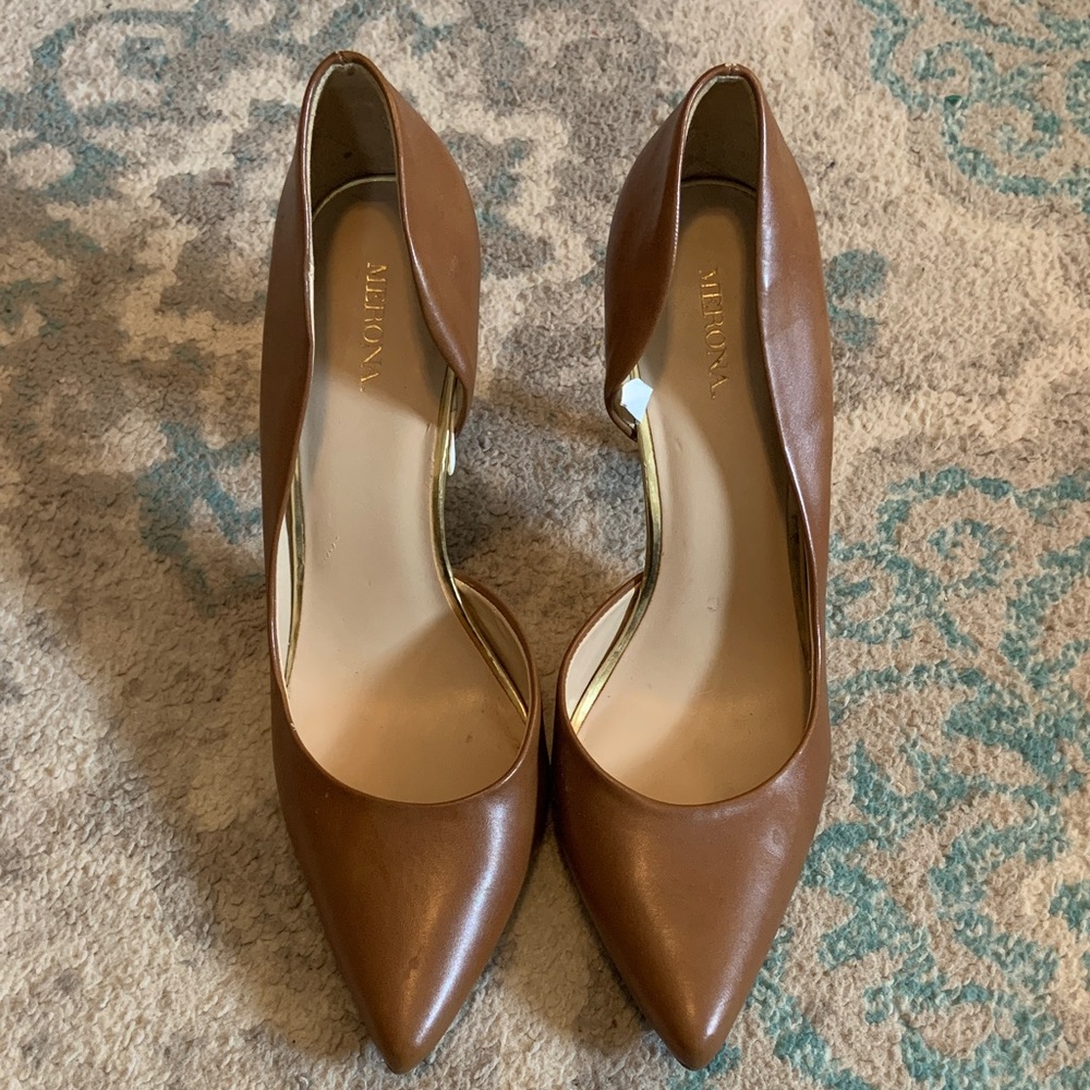 Merona Women's Brown Pointed Heels Stilettos Size 10